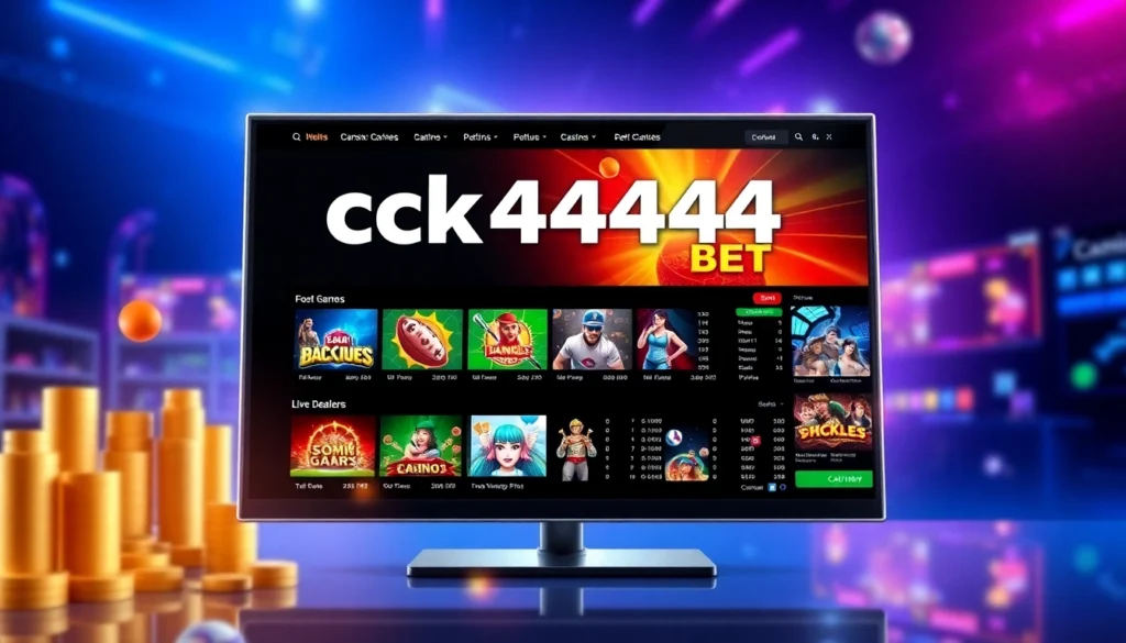 Engaging CK4444 bet scenario with players placing bets on slots and live casino, emphasizing user interaction and online gaming atmosphere for accessibility and thrill.