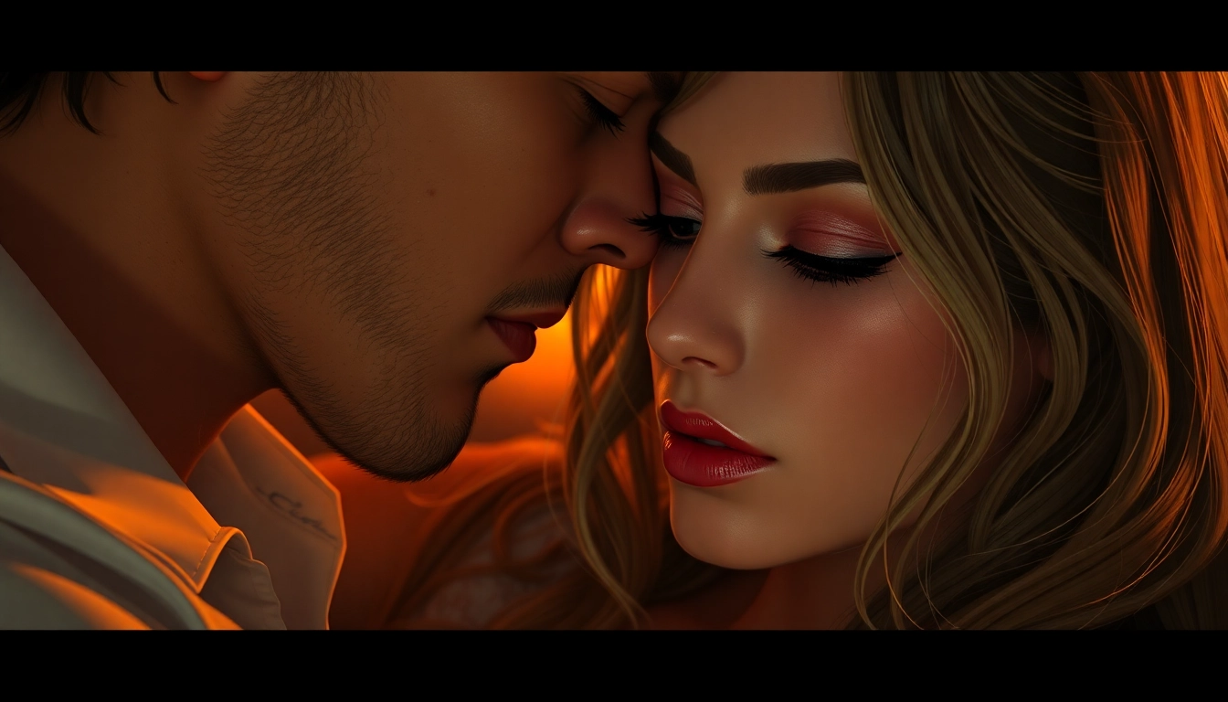 Chiefly demonstrating the capabilities of a leading nsfw ai art generator, this image captures realistic adult characters engaging in an intimate moment with detailed textures and vibrant colors, emphasizing hyperrealism and emotional expression.