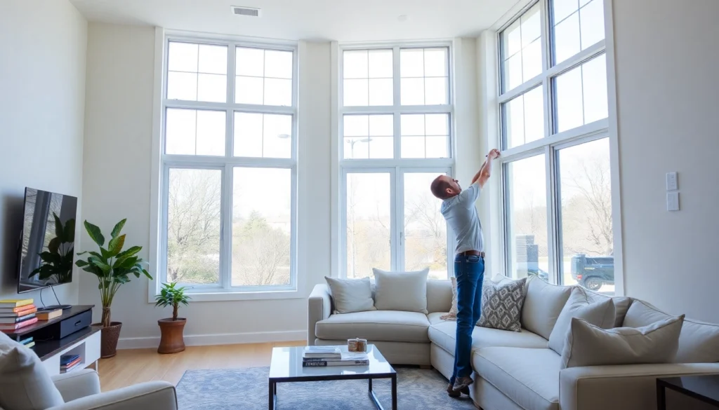 Efficient replacement windows in a bright home by window replacement companies
